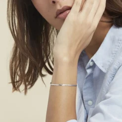 Histoire d'Or Bracelet Jasmin Tresse or blanc Discount