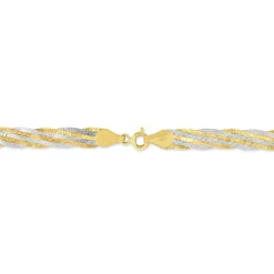 Histoire d'Or Bracelet Jasmin Tresse Or Bicolore New