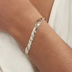 Histoire d'Or Bracelet Jasmin Tresse Or Bicolore New