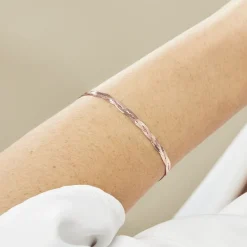 Histoire d'Or Bracelet Jasmin Tresse Or Rose Outlet