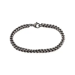 Histoire d'Or Bracelet Jasone Maille Franco Acier Gris Outlet