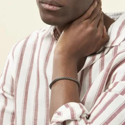 Histoire d'Or Bracelet Jasone Maille Franco Acier Gris Outlet