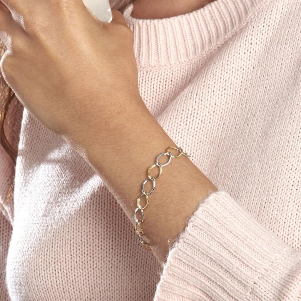 Histoire d'Or Bracelet Jeanne Or Bicolore New