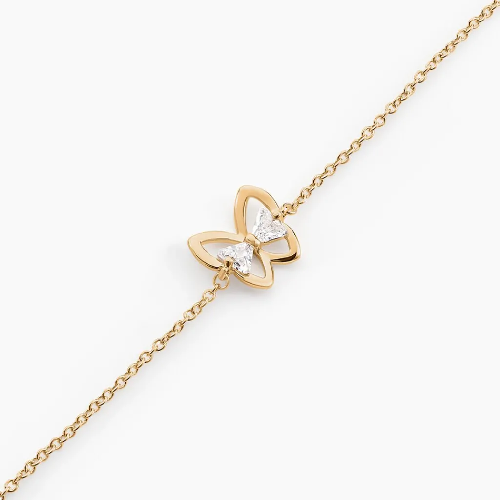 Histoire d'Or Bracelet Jelissa Plaqué Or Jaune Oxyde De Zirconium New