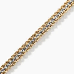 Histoire d'Or Bracelet Jerry Maille Corde 3 Rangs or bicolore Online
