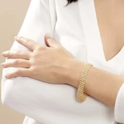 Histoire d'Or Bracelet Jerry Maille Corde 4 Rangs Or Jaune Outlet