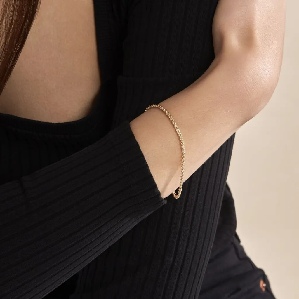 Histoire d'Or Bracelet Jerry Maille Corde or jaune Clearance