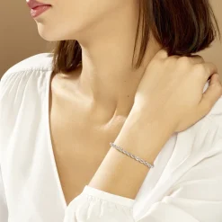 Histoire d'Or Bracelet Jerry Maille Corde or blanc Clearance