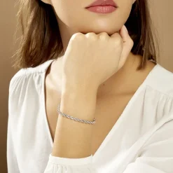 Histoire d'Or Bracelet Jerry Maille Corde or blanc Clearance