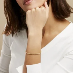 Histoire d'Or Bracelet Jerry Maille Corde Or Jaune Hot