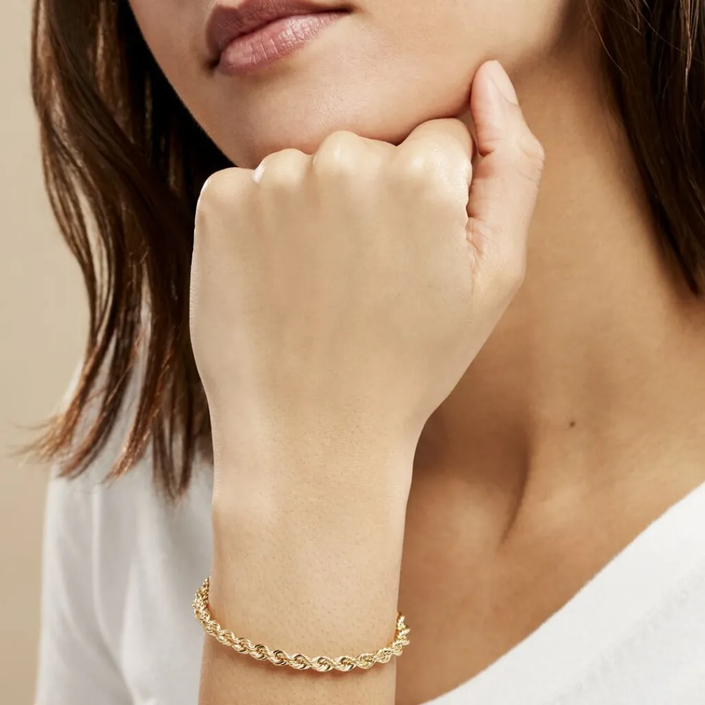 Histoire d'Or Bracelet Jerry Maille Corde or jaune Outlet