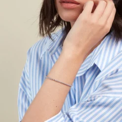 Histoire d'Or Bracelet Jerry Maille Corde Or Blanc Clearance