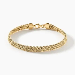 Histoire d'Or Bracelet Jerry Maille Corde 3 Rangs 1 or jaune Sale
