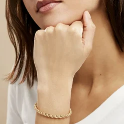Histoire d'Or Bracelet Jerry Or Jaune Maille Corde Online