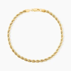 Histoire d'Or Bracelet Jerryenne Corde Et Venitienne Or Bicolore Outlet