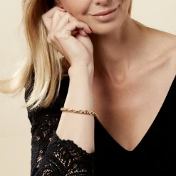 Histoire d'Or Bracelet Jodie Maille Jaseron Godronne Or Jaune Best