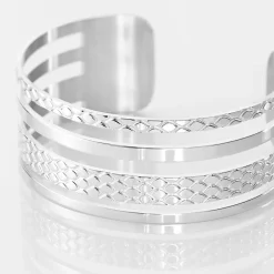 Histoire d'Or Bracelet Jonc Abram acier blanc Best