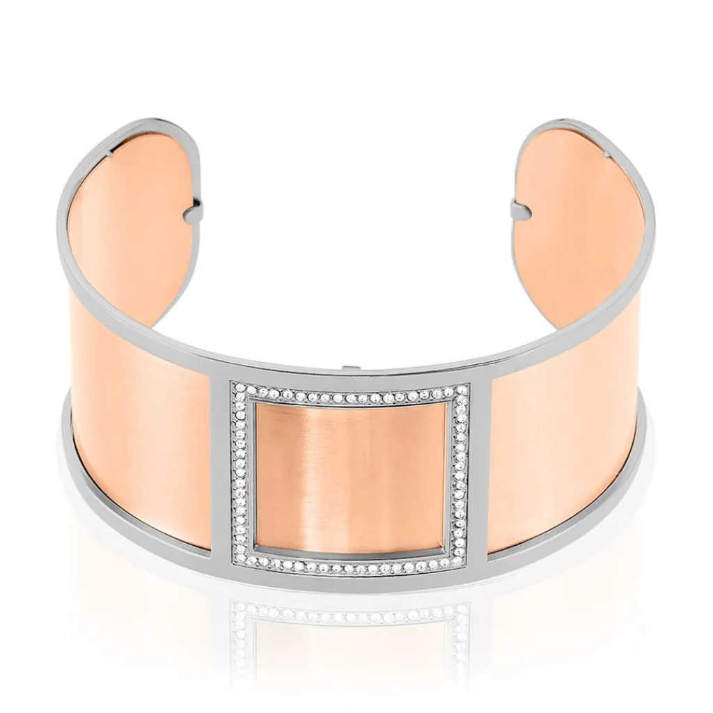 IMAGINE Bracelet Jonc Acier Blanc Strass Online