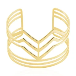 Histoire d'Or Bracelet Jonc Adel Acier Jaune New