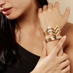 Histoire d'Or Bracelet Jonc Adel Acier Jaune New