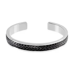 Histoire d'Or Bracelet Jonc Ahmet Acier Blanc