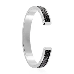 Histoire d'Or Bracelet Jonc Ahmet Acier Blanc