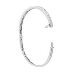 Histoire d'Or Bracelet Jonc Alane Or Blanc Oxyde De Zirconium Best