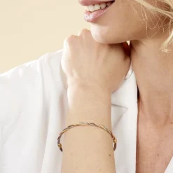 Histoire d'Or Bracelet Jonc Anaisaae Torsade Or Tricolore Outlet