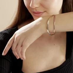 Histoire d'Or Bracelet Jonc Annie-france Plaqué Or Tricolore Sale