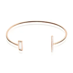 Histoire d'Or Bracelet Jonc Argent Rose Tea Oxyde De Zirconium Best