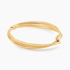 Histoire d'Or Bracelet Jonc Claudie 3 Fils Entrelaces Or Jaune Hot
