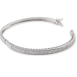 Histoire d'Or Bracelet Jonc Clélya Argent Blanc Oxyde De Zirconium