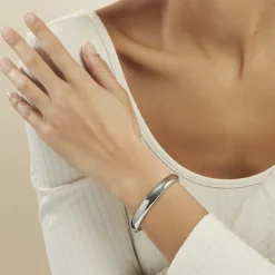 Histoire d'Or Bracelet Jonc Emilio Acier Blanc Sale