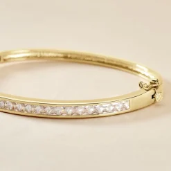 Histoire d'Or Bracelet Jonc Frieda Plaqué Or Jaune Oxyde De Zirconium New