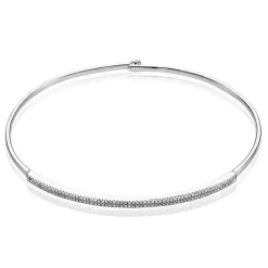 Histoire d'Or Bracelet Jonc Hermia Blanc Diamant Blanc Sale