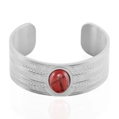 IMAGINE Bracelet Jonc Segolene Acier Blanc Pierre De Synthese Outlet