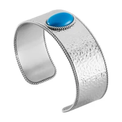 IMAGINE Bracelet Jonc Tiffany Acier Blanc Pierre De Synthese Best