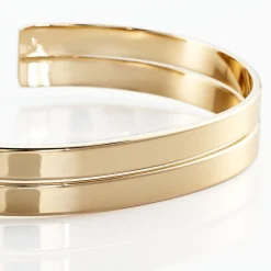 Histoire d'Or Bracelet Jonc Jeanne-lise Plaqué Or Jaune Discount