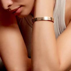 Histoire d'Or Bracelet Jonc Jeanne-lise Plaqué Or Jaune Discount