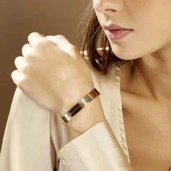 Histoire d'Or Bracelet Jonc Jeanne-lise Plaqué Or Jaune Discount