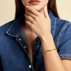 Histoire d'Or Bracelet Jonc Jennie Ondule Or Jaune Best