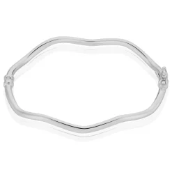 Histoire d'Or Bracelet Jonc Jennie Ondule Or Blanc Outlet