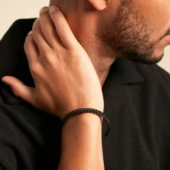 JOURDAN Bracelet Jonc Guilherme Acier Noir Online