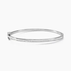 Histoire d'Or Bracelet Jonc Laurianne Argent Blanc Oxyde De Zirconium Hot