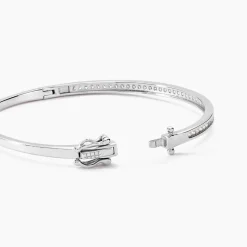 Histoire d'Or Bracelet Jonc Laurianne Argent Blanc Oxyde De Zirconium Hot