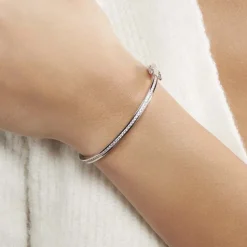 Histoire d'Or Bracelet Jonc Laurianne Argent Blanc Oxyde De Zirconium Hot