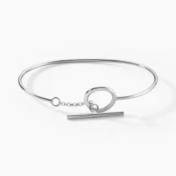Histoire d'Or Bracelet Jonc Marie-capucine Argent Blanc Best