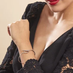 Histoire d'Or Bracelet Jonc Marie-capucine Argent Blanc Best