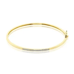 Histoire d'Or Bracelet Jonc Phillipa Or Jaune Diamant New