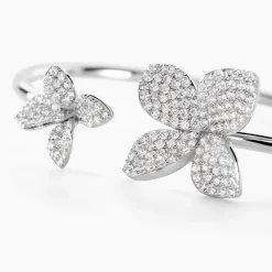 Histoire d'Or Bracelet Jonc Radiant Bloom Argent Blanc Oxyde Clearance